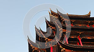 Chongqing, China, traditional Chinese architecture, seven-story pavilion photo