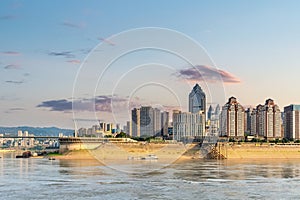 Chongqing FuLing district at dusk