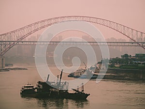 Chongqing Yangtze River Bridge at Chaotianmen district photo