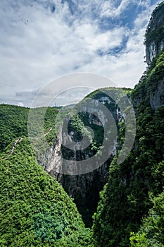 Chongqing Yunyang Longtan National Geological Park Canyon Landform