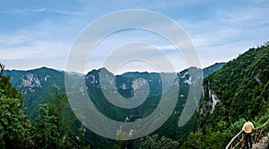 Chongqing Yunyang Longtan National Geological Park mountains and valleys