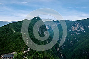 Chongqing Yunyang Longtan National Geopark Deep River Canyon Rivers