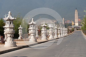 The Chongsheng temple and three pagodas culture tourist area.