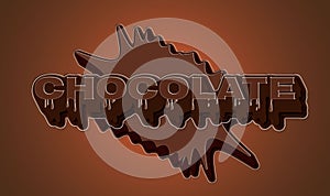 Choolate 3d letters text effect on dark coffee background, 3d text typography design editable text, modern alphabet 3d lettering