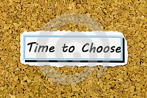 Choose career success business decision plan choice deadline selection