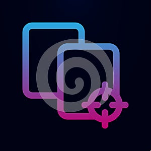 Choose folder document nolan icon. Simple thin line, outline vector of Mix icons for ui and ux, website or mobile application