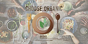 Choose Organic Healthy Nutrition Concept