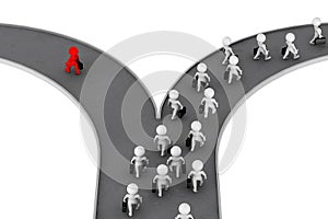 Choose Right Direction in Business Concept