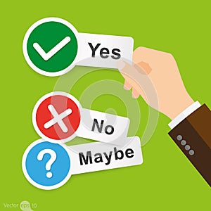 Choose Yes or No icons