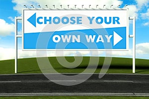 Choose your own way, concept