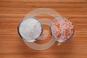 Choose your salt - Himalayan or rock salt (top view)