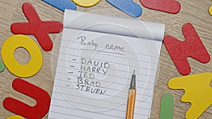 Choosing baby name for a boy