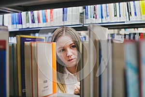 Choosing book in the library