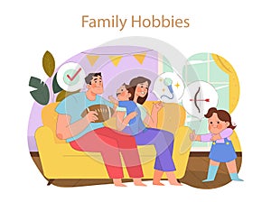 Choosing Family Hobbies concept.