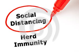 Choosing Social Distancing Over Herd Immunity Concept