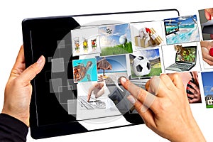 Choosing streaming multimedia on the tablet