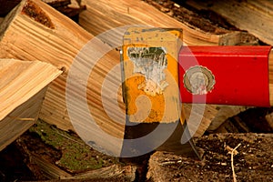 Chop firewood / Ax with firewood