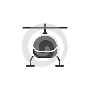 Choper icon flat and simple set design