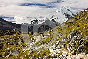 Chopicalqui Peak in Cordilera Blanca, Peru, South America