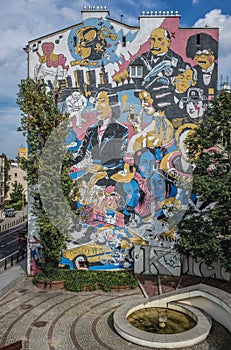 Chopin mural in Warsaw, Poland