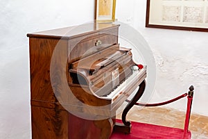 Chopin Piano in monastery of village Valldemossa, Mallorca