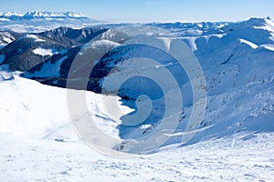 Chopok freeride zone, freeride skiing, Jasna, Low Tatras, Slovak