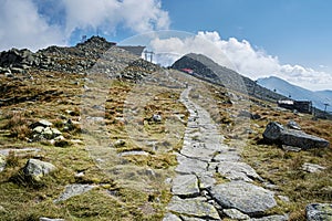 Chopok hill with cableway scene, Low Tatras mountain, Slovakia