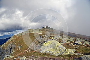 Chopok mountain peak in autumn Nizke Tatry mountains in Slovakia