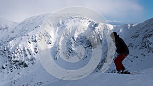 Chopok peak on snowy winter.