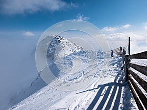 Chopok peak on snowy winter.