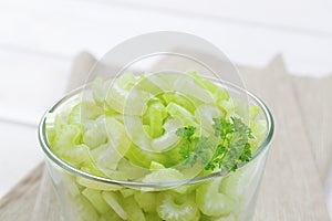 Chopped celery stems