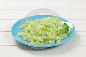 Chopped celery stems
