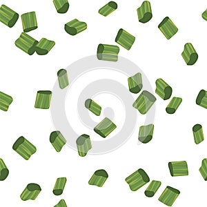 Chopped Chives Seamless Pattern