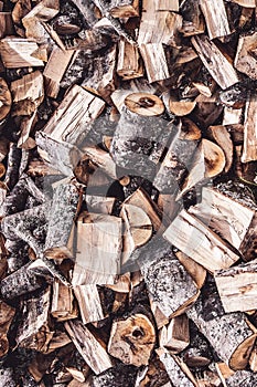 Chopped Fire Wood Logs Stack Pile Background