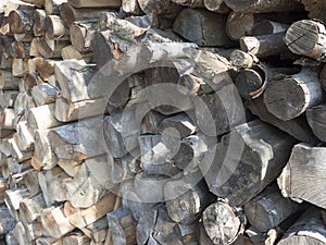 Chopped fire wood