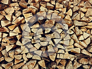 Chopped firewood