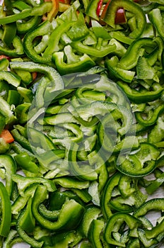 Chopped green bell-pepper background