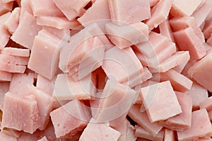 Chopped ham food background