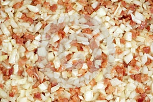 Chopped meat and onion