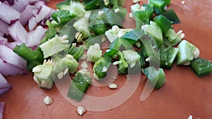Chopped peppers