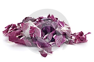 Chopped radicchio leaves