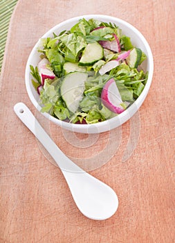 Chopped salad with goat cheese