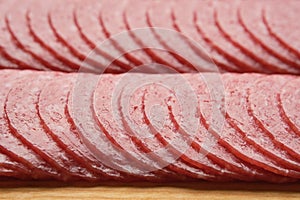 Chopped salami sausage