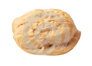 Chopped walnut isolated white background