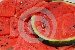 Chopped watermelon