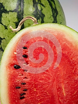 Chopped Watermelon Showing Seeds