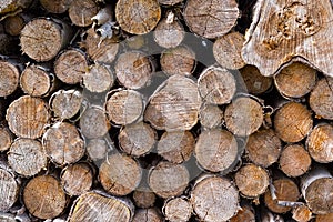 Chopped wood ready for heating.