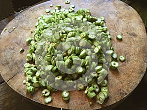 Chopped yard long bean