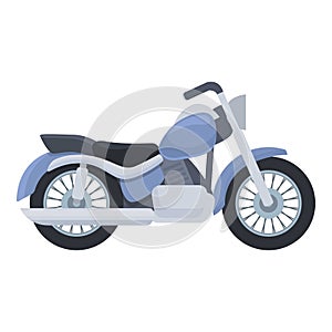 Chopper bike icon cartoon vector. Biker road