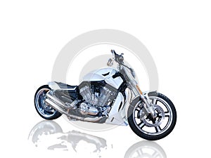 Chopper biker motorcycle wheis isoalated